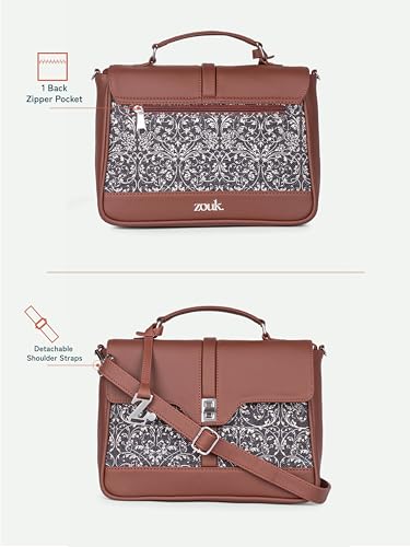 Image of ZOUK | Women's Vegan Leather | Stylish Handbag with Adjustable Strap, Top Handle |