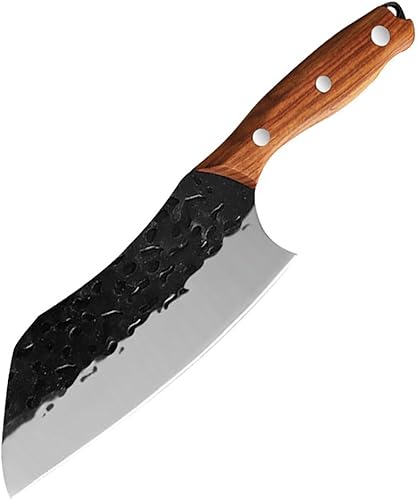 Cuchillo de corte de carne de chef de 6.5 pulgadas, cuchillo forjado de acero inoxidable para carne y verduras, cuchillo de chef de cocina, cuchillo