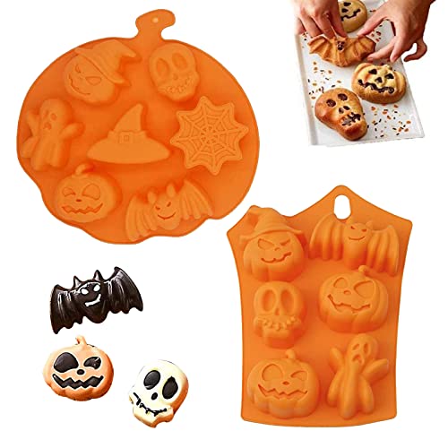 Moules en silicone Halloween 2 pièces, moules de cuisson en