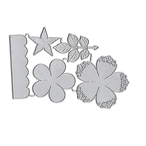 image for DDeehs Layred Flower Leaves Metal Die Cuts,Merry Christmas Wedding Flo