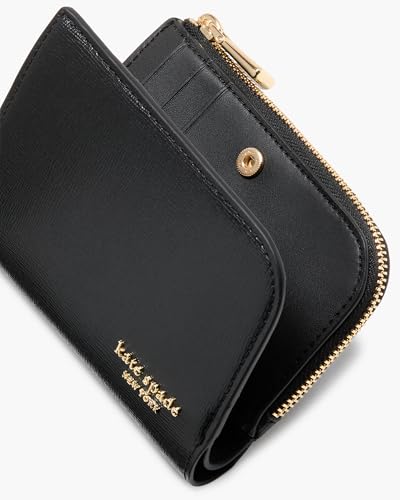 kate spade new york Devin Saffiano Leather Small Compact Wallet, Black4