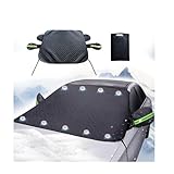 【2025改良型&強化版強風対策】Persevere 車用凍結防止カバー カローラスポーツ ・ツーリング専用 雪対策 防水 フロントガラス 車サンシェード 凍結防止シート 9枚強力磁石 カーフロントカバー 日よけ 遮光断熱 四季兼用 厚手 収納袋付き 内蔵後視鏡カバー 盗難防止 挟み耳付き 取付簡単 折り畳み式 積雪 雹 落葉対策