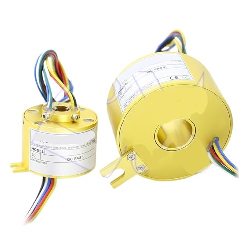 Bague collectrice 6 voies ID30 OD99 avec connecteur rotatif de brosse traversant pour courant