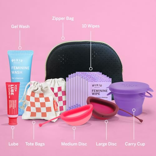 Pixie Menstrual Disc Kit - No Metals or Toxins - 100% Medical-Grade Silicone - Best Period Disc Starter Kit - Removes Like a Tampon - Proven to Become A Successful Menstrual Disc User - Image 3