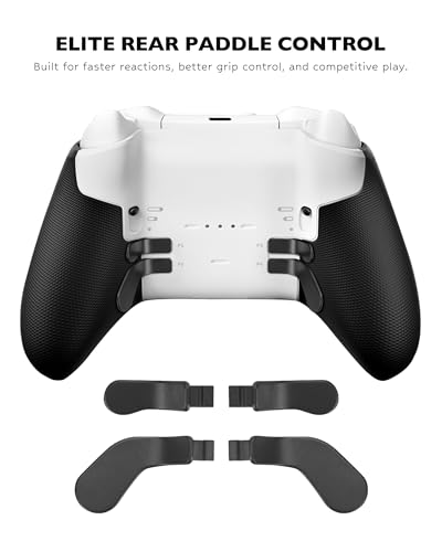 Image of Metal Replacement Thumbsticks for Xbox Elite Controller Series 2 Core, Component Pack Includes 4 Swap Magnetic Joysticks, 4 Paddles, 1 Standard D-Pads, Accessories Parts for Xbox One Elite 2(Black)