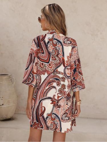 Image of GRECIILOOKS Co-ord Set for Women Stylish | Women Co-Ord Pajama Set | Stylish Night Dress & Beach Outfit | 2 Piece Printed Shirt & Shorts Loungewear | Comfortable Pajama Sets for Womens