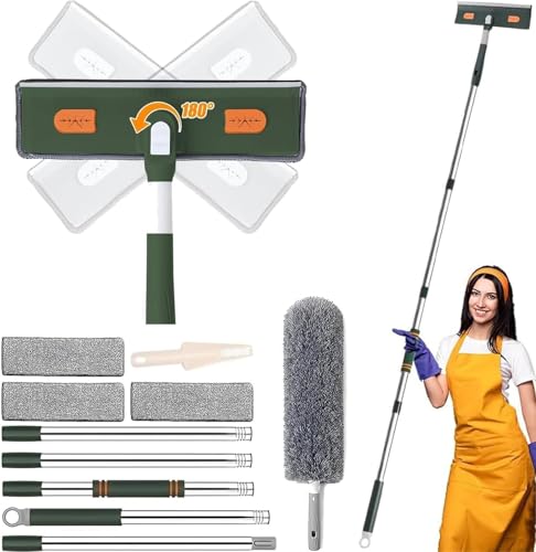 La Mejor Selección de Rasquetas limpiacristales para ducha los 5 más buscados. 44 Limpiador de Ventanas, Jalador para Vidrios con Cabezal Flexible, Barra de Extensión y 3 Cabezales Repuesto, Herramientas de Escobilla Limpieza Vidrio para Ventanas Altas Bano...
