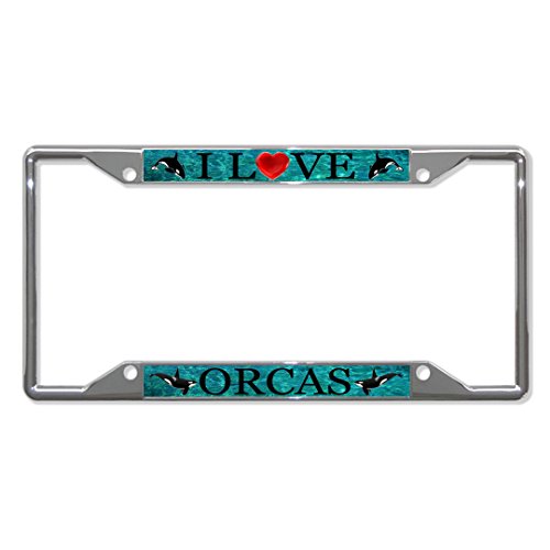 Moon Placa de Metal para matrícula con Cuatro Agujeros, Ideal para Hombres y Mujeres, decoración de garadjas de Coche