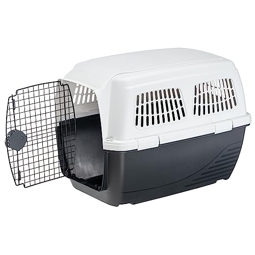 Ferplast Hundetransportbox Clipper 5, IATA-zugelassene mittlere Hundebox max 30 kg, 82 x 57 x h 60 cm.