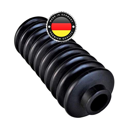 WS · SYSTEM 1x Universal Faltenbalg aus Gummi - 1 Stk flexible & dehnbare Achsmanschette MADE IN GERMANY aus hochwertigem PVC - Schelle in Größe: L 60mm-147mm Ø 20mm-27mm Cover