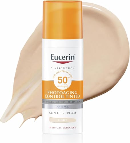 Eucerin Oil Control Sun Gel-Cream Dry Touch SPF 50+ 50ml, Unscented Sun Protection Gel for Sensitive, Oily and Acne-Prone Skin, Fast-Absorbing Sunscreen with UV Filter
