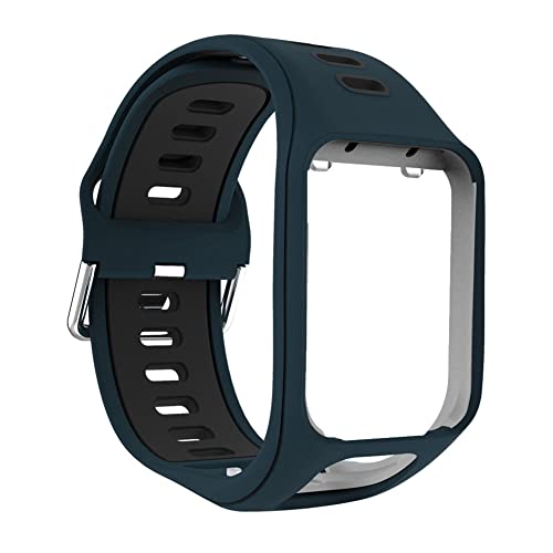 Correa de Silicona de Doble Color, Diseño Ergonómico, Reloj Tom Spark Runner para Golfer2 Adventunrer (Yanqinghei)