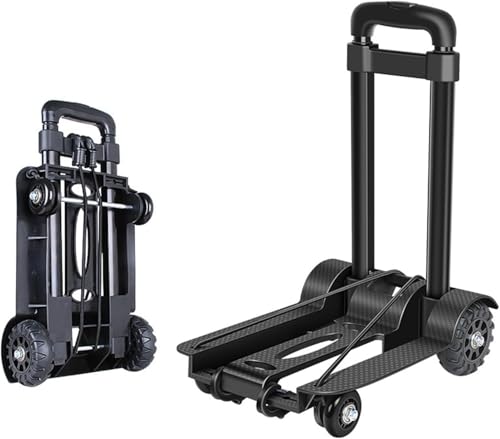 Carretilla de mano plegable ajustable, carrito portátil ligero para mudanzas y transporte