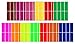 Sticker Bunt 76 mm x 25 mm Aufkleber – 7,5 cm x 2,5 cm viereckige Etiketten 104 Stück von Royal Green