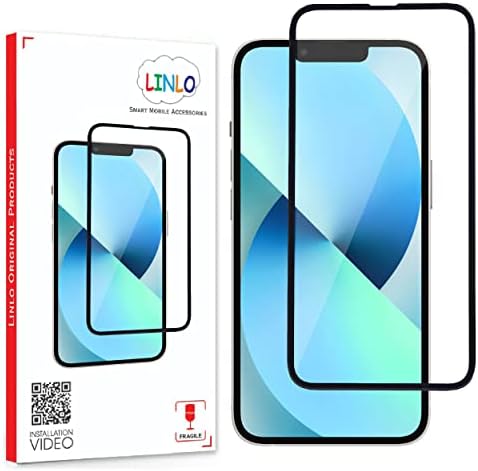 POPIO Tempered Glass Screen Protector Compatible For Iphone 14 (Black ...