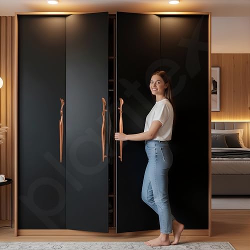 Image of Plantex Cabinet Handle /Kitchen Cabinet Door Handle /Wardrobe /288 mm Cupboard Handle /Door Pull-Push Handle for Home /Office - Pack of 2 (Rose Gold)