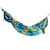 Schaukelsitz Außen Doppel Camping Freizeit Schiffschaukel, bewegliches leichtes Schnell trocknend Doppelhängematte, 2 Helle Farben Indoor Garten Kinderschaukel (Color : A)
