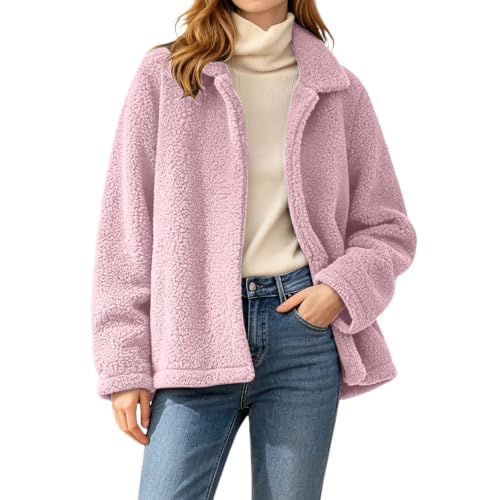 Sherpa Fleece Jacket Women Thermal Faux Shearling Oversized Jacket - image 2