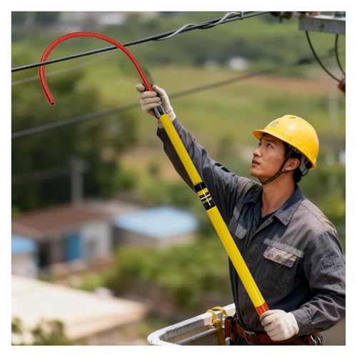 Gancho de rescate aislado dieléctrico y pértiga de seguridad eléctrica telescópica 2