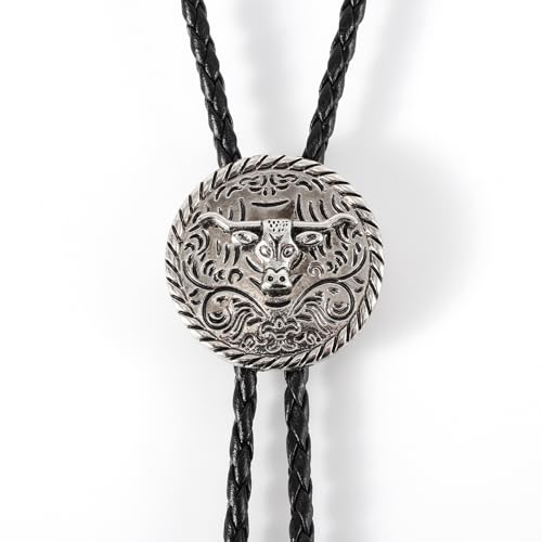 Image of Bolo Tie for Women Men, Western Bolo Tie Rodeo Cowgirl Cowboy Tie Bolo Ties Cowboy Accessories for Men Women