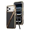 TilGillCase Designed for Apple iPhone 17 case case Simple Style with Stylus Fingerprint-Resistant Anti-Fall Protective Cases,Black