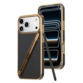 TilGillCase Designed for Apple iPhone 17 case case Simple Style with Stylus Fingerprint-Resistant Anti-Fall Protective Cases,Black