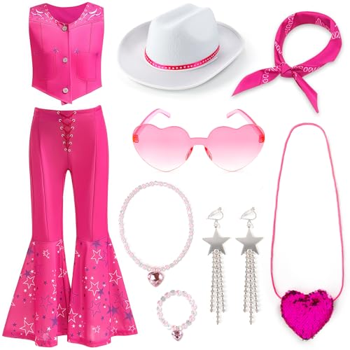 Disfraz Cowgirl Niñas Rosa para Fiesta y Halloween miniatura 2