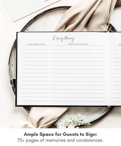image for Lamare Funeral Guest Book for Memorial Service – Elegant Celebration