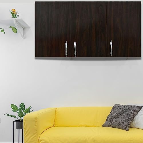 Image of SPECIALITY PANELS Door Multipurpose Storage Cabinet & Adjustable Shelf | Space Organizer | Termites Resistance | Wall Mounted for Office, Kitchen Finish (Redica Walnut, Door 3)
