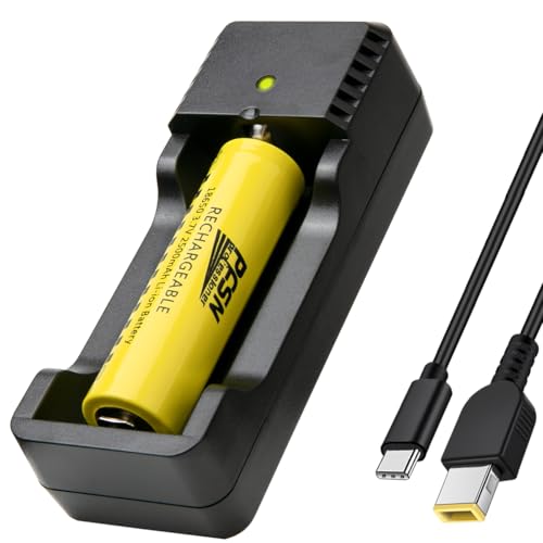 10W USB 18650 Battery Charger - PFSN Super Fast Charging Universal Intelligent Lithium Charger for 3.7V Li-ion 18650 18500 18490 18350 17670 17500 16340 14500 21700 26650 Rechargeable Batteries