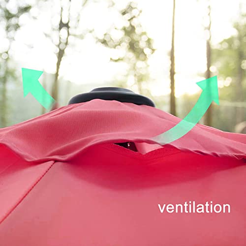 Parasol de table extérieure anti-UV doté d'une manivelle ergonomique