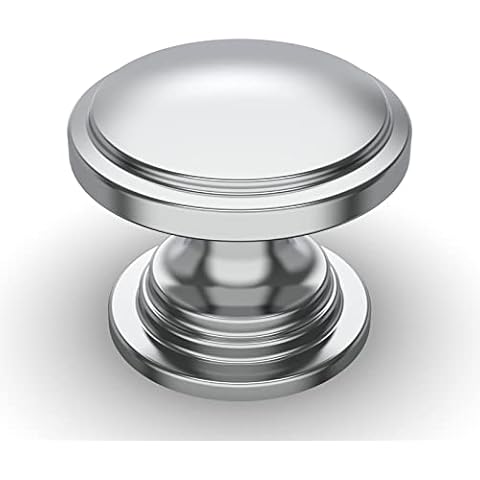 Amerdeco 12 Pack Kitchen Cabinet Knobs Dresser Knobs Drawer Knobs, Polished Chrome Knobs for Dresser Drawers, Knobs and Pulls for Bathroom Cabinets Cover