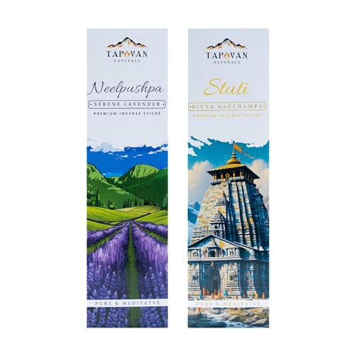 Image of Premium Lavender & Nagchampa Incense Sticks (80 Sticks, Pack of 2) - Handcrafted, Soothing Fragrance for Yoga, Sleep & Meditation