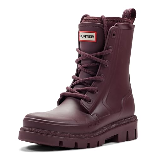 Hunter Women's Diana Waterproof, Dark Red, 9 Medium