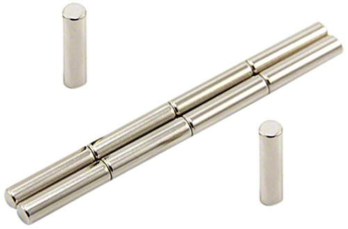 N42 Neodymium Magnet for Arts, Crafts, Model Making, DIY, Hobbies, Office, and Home - 5mm dia x 20mm thick - 1.1kg Pull - Pack of 10