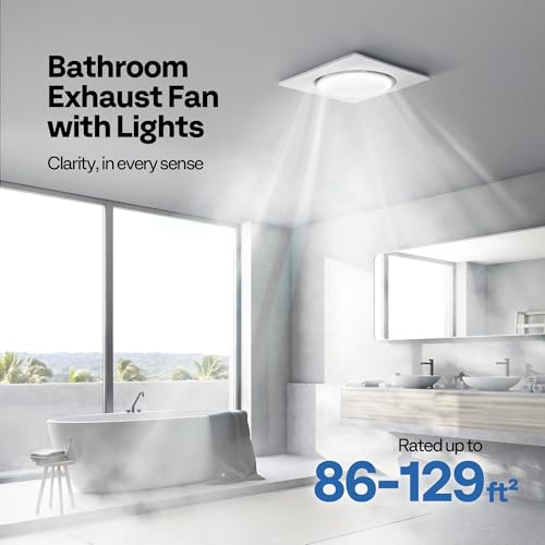 Image of VIVOHOME Bathroom Exhaust Fan with Light & Humidity Sensor (160-110-30CFM)