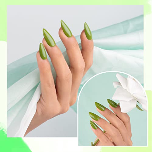 Imtiti Olive Green Gel Nail Polish, 1 Pcs 0.5 Fl Oz Eucalyptus Green Gel Nail Polish Color Soak Off Gel Polish Nail Art Manicure Salon Diy Nail Lamp Gel Nail Design Christmas Decoration #TOP3