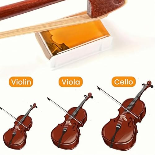 6er Pack Kolophonium für Violine & Viola,Geige Kolophonium–Staubarmes, Naturharz-Rosin mit Hervorragender Haftung,Ideal für Anfänger und Fortgeschrittene
