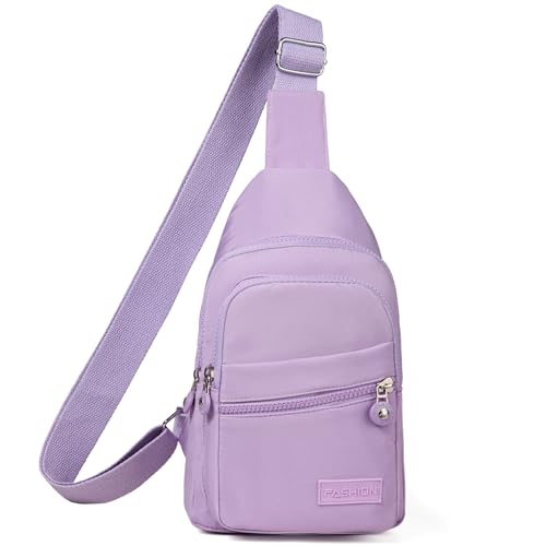Image of Banelu Small Sling Backpack Crossbody Bags for Women, Small Sling Bag Cross Body Bag Crossbody Purses - Purple