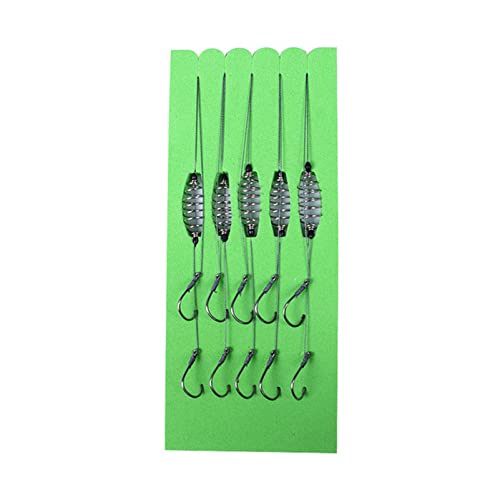 linyutech Angelhaken 5 Stücke Doppelhaken Angellinie Edelstahl Bachbettkarpfen Haken Köder Frühling Haken Werkzeug…