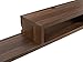 Martin Furniture Asymmetrical Floating Wall Mounted TV Console, Columbian Walnut -60inch