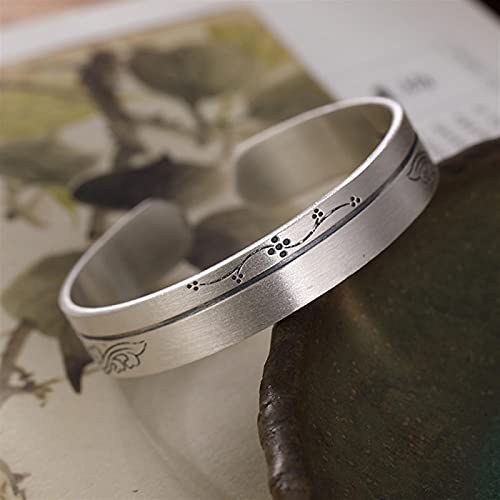 Bijoux en argent pur s999 bague ajustable haut de gamme style minimaliste