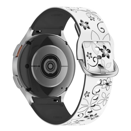 [�����ȓX] �������V���R���X�g���b�v �ɓK��Samsung Galaxy Watch 7 FE/6 4Classic/5Pro 45 ���ԂȂ��X�|�[�c�u���X���b�g Galaxy Watch 7 �o���h 44 40mm(White Black)