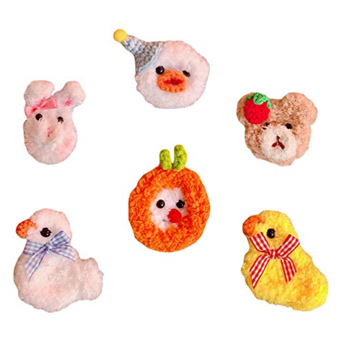 VALICLUD 6 broches de páscoa, desenho animado, animal, pelúcia, pintinho, broches, corsage, grampos