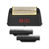 StyleCraft Replacement Rebel Shaver Gold Titanium Foil Head with two Stainless-Steel Echo Cutters