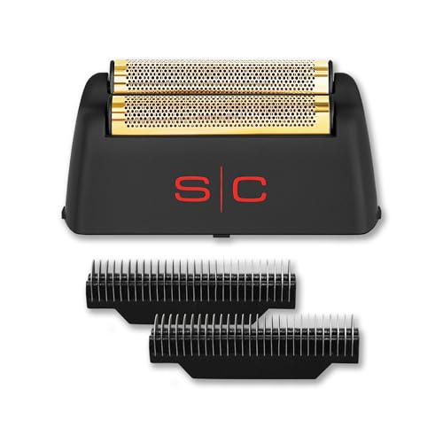StyleCraft Replacement Rebel Shaver Gold Titanium Foil Head with two Stainless-Steel Echo Cutters