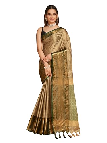 Image of Avantika Fashion Women's Woven Cotton Silk Art Silk Banarasi Saree With Blouse Piece