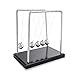 Produktbild Newton Kugelstoßpendel - Kugelspiel - 5 Kugeln Pendel - Kugelpendel für Schreibtisch - Newton Pendel 19cm hoch auf Sockel aus Holz, Newton Wiege mit Rahmen und Kugeln aus Stahl von hoher Qualität