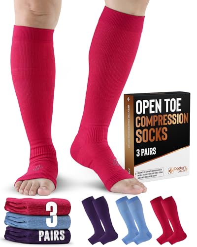 Doctor's Select 3 Pairs Copper Toeless Compression...