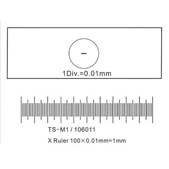 AmScope MR095 Microscope Stage Calibration Slide for USB Camera 0.01mm